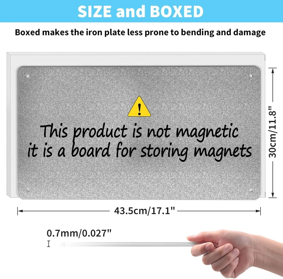 17.7" X 11.8" Metal Magnetic Board - Magnet Bulletin Board To Display - Image 4 of 4
