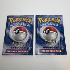 LOT Original 1999 Pokémon Trading Card Game Starter Rule Booklet Version 1 and 2