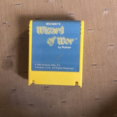Wizard of Wor Atari 400/800/XL/XE 1983 Rare HTF Yellow Cartridge Midway Roklan