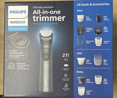 Philips Norelco Multigroom 9000 All-in-One Trimmer Head Face Body 