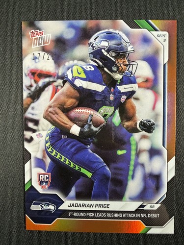 Jadarian Price RC Debut 52 Yards - 2026 NFL Topps NOW - Card 3 Orange ...