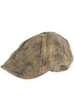 Stetson Hut/Mütze Herren Kopfbedeckung Mütze Basecap Gr. L Leder Braun #sfxh5ys