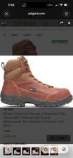 Hytest 6” Apex Waterproof Metatarsal Guard Composite Toe Work Boots Size 10Wide