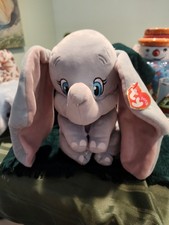 Ty Beanie Babies Baby Disney Sparkle DUMBO 9" Plush Stuffed Animal super soft