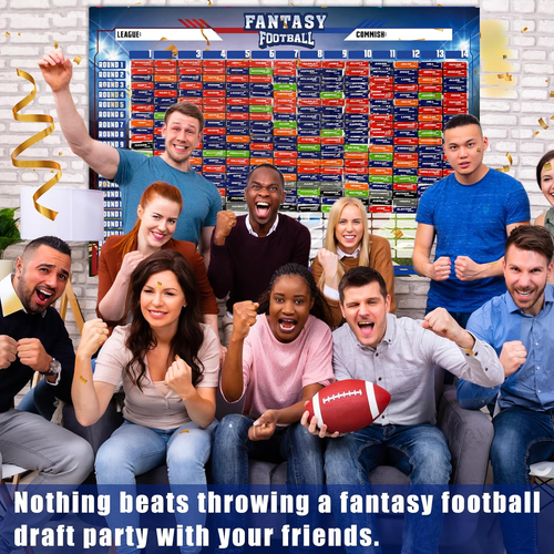 Fantasy Football Draft Board 2025-2026 Kit Extra Large Set 580 Player Labels XL - Picture 7 of 7
