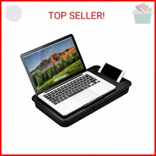 LAPGEAR Sidekick Lap Desk with Device Ledge and Phone Holder - Black - Fits up t