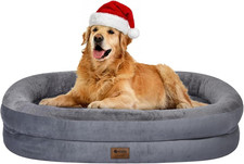 Orthopedic Washable Large Dog Bed: XL-large 44"L x 32"W x 7.5"Th , Dark Gray