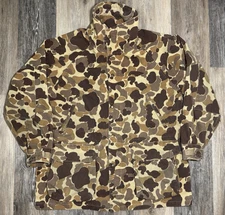 Mount'n Prairie Duck Hunting Jacket Camo Frogskin Coat Camouflage Large Vintage 