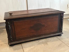 Antique 19th Century 1800s Clothing Chest Wooden Storage Blanket Box Trunk 24"