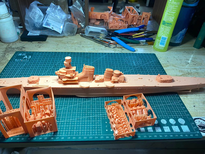 3d Printed 1/200 Japanese Kako Cruiser(full Hull/waterline)