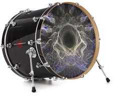 Vinyl Decal Skin for 20" Bass Kick Drum Head Tunnel