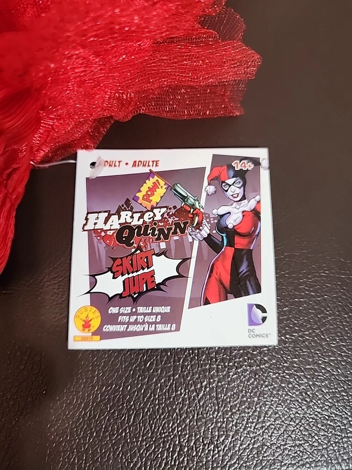 Harley Quinn DC Comics Falda de Tul Disfraz de Halloween OSFM Hasta Talla 8... Foto 3 de 3