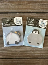Mind Wave Stand Sticky Notes 2pcs Set [Penguin] Made in Japan