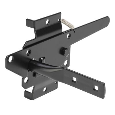 Self-Locking Gate Latch Heavy Duty for Wooden Fence,Post Mount Automatic Gravity