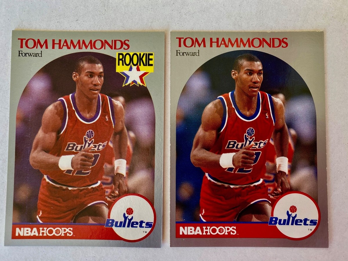 1990-91 NBA Hoops Tom Hammonds 298 A Error Rookie Card no star