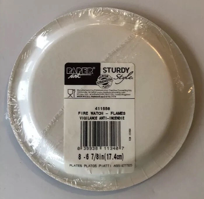 Reloj de Bomberos Camión Bombero Niños Fiesta de Cumpleaños Papel Platos de Postre Foto 4 de 4