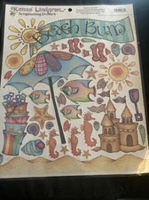 Creative Imaginations Renae Lindgren Stickers Beach Umbrella Sand Castle Fish