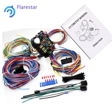 Universal For Chevy GMC Pickup Truck Wire Harness Wiring Kit 21 Circuit 17 Fuses