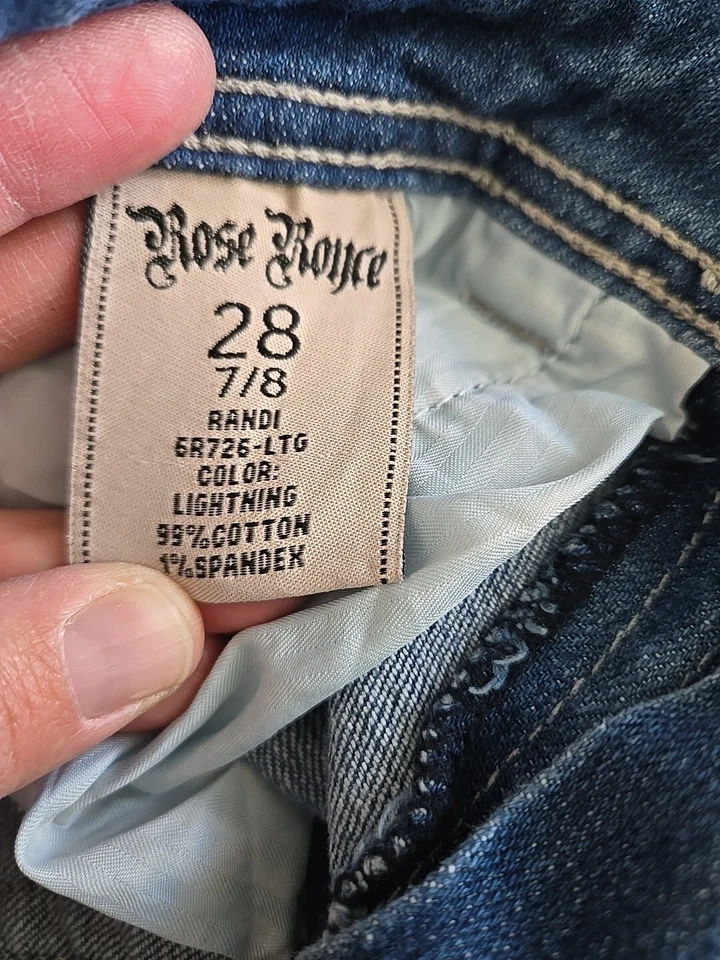 Rose Royce Women's Denim Blue Jeans Short Size 28 - 7/8 Randi Shorts - Image 2 of 4