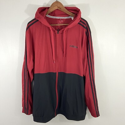 Adidas 3S PES Actmar Men's XL Light Woven Jacket with Hoodie