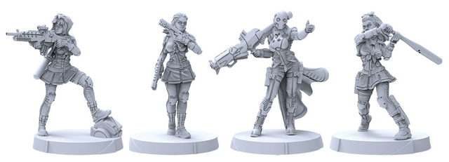 Nomads Tunguska Cheerkillers Infinity Miniatures Corvus Belli NIB