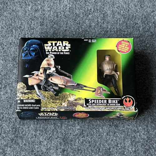 Star Wars Speeder Bike Luke Skywalker 1997 Kenner Power Of Force New  Sealed