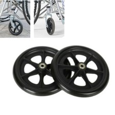 2 st&uuml;ck Premium Rollstuhl Vorderrad R&auml;der Ersatzteil Schwarz 8 Zoll Zubeh&ouml;r