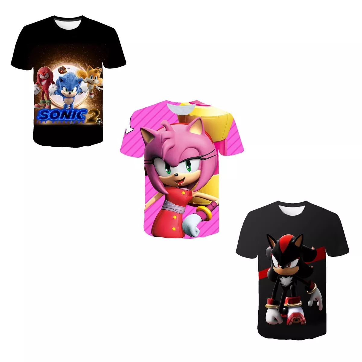 New Sonic Shadow Amy kids boys girls T Shirts