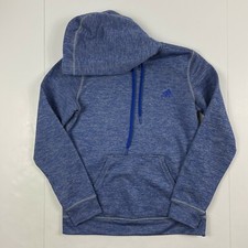 Adidas Hoodie Womens Small Blue Climawarm Long Sleeve Pullover Fleece Lined Gym