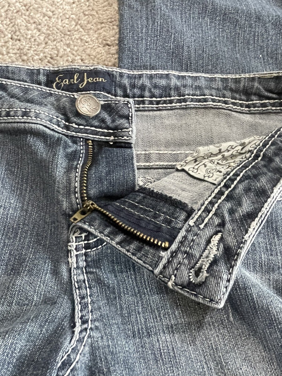Earl Jeans Womens Size 11 Blue Mid Rise Flare Leg Stretch