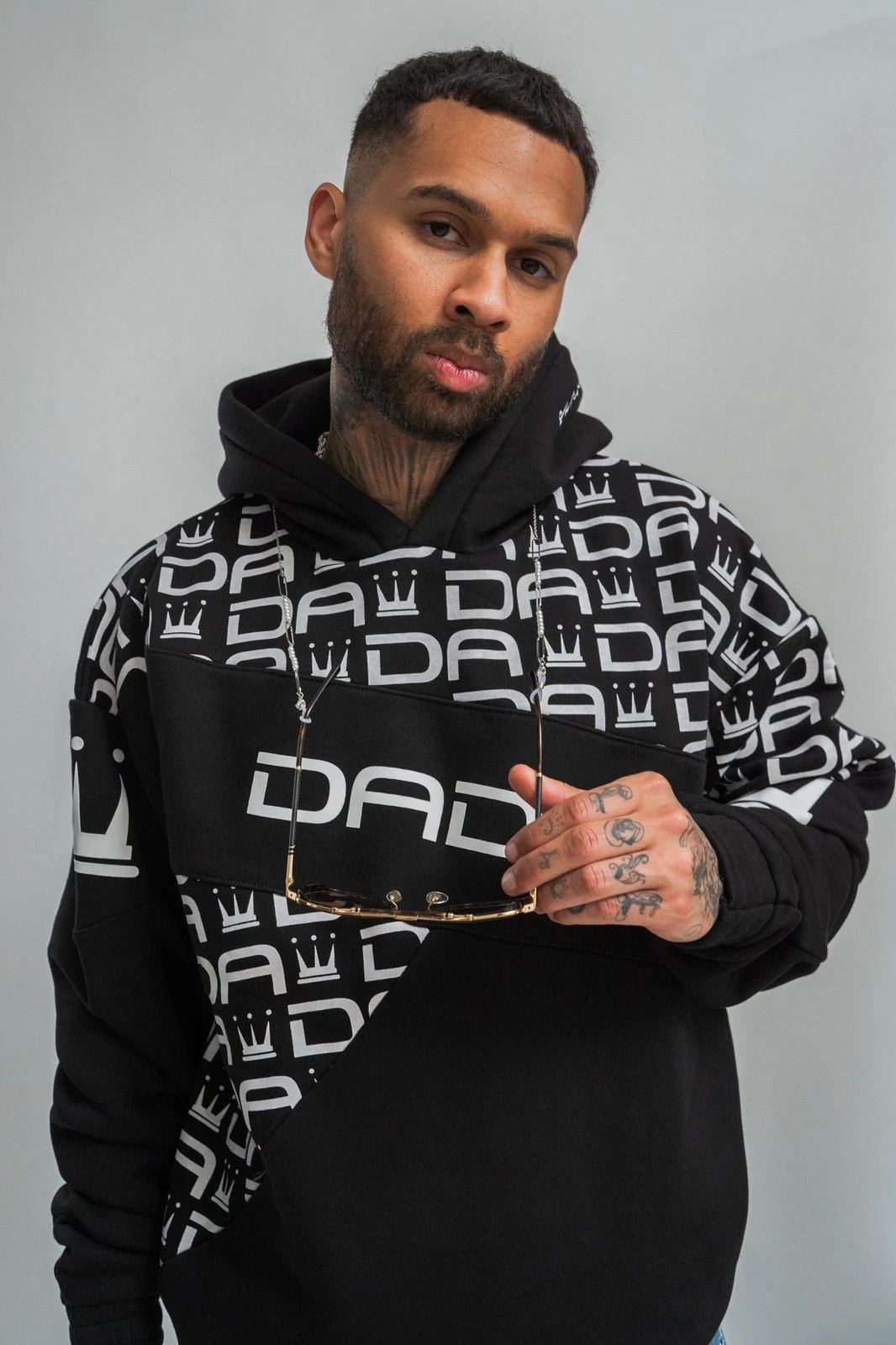 Sweat à capuche noir logo Dada Supreme Gaga