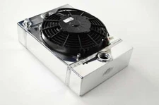 CSF 7065 Small Compact Drag Race Aluminum Radiator & 9" Spal Fan 14.5H×10L×3.6W