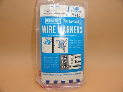 Brady PWM-PK-4 Vinyl Cloth Wire Marker LOT OF 10 Sheets