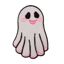 Cute Ghost Iron On Patch Goth Halloween Kawaii Transfer Applique Badge