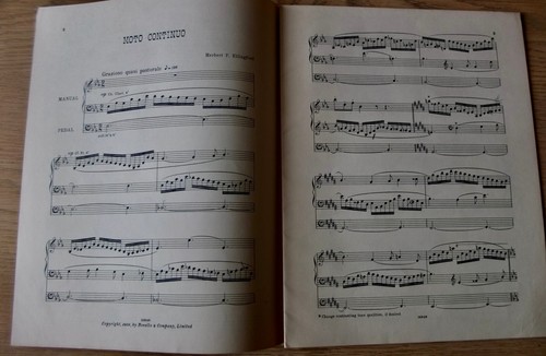 ELLINGFORD MOTO CONTINUO & PASSCAGLIA ORGAN SHEET MUSIC BOOK (1936) ENGLAND - Picture 2 of 4