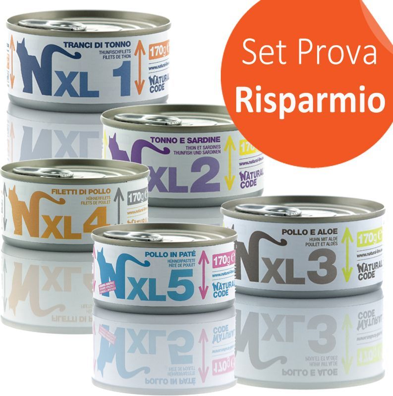 Natural Code Tonno e Gamberetti per Gatti 85gr - 85 g, 6 pezzi - Immagine 2