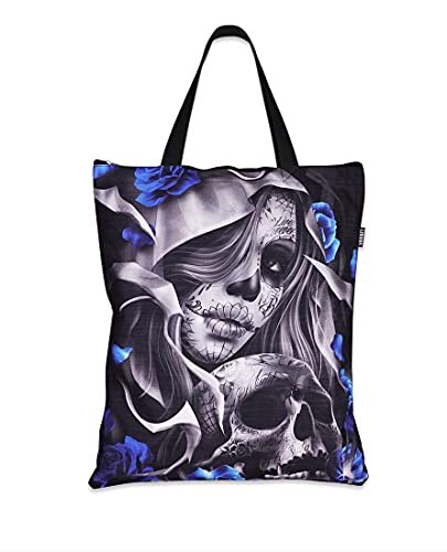 Liquorbrand Los Muertos Day of the Dead Tattoo Tote 17 x 18