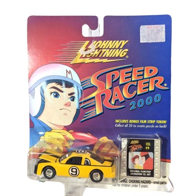 Johnny Lightning Speed Racer 2000 Yellow No. 9 Diecast Car Film Cell No. 9
