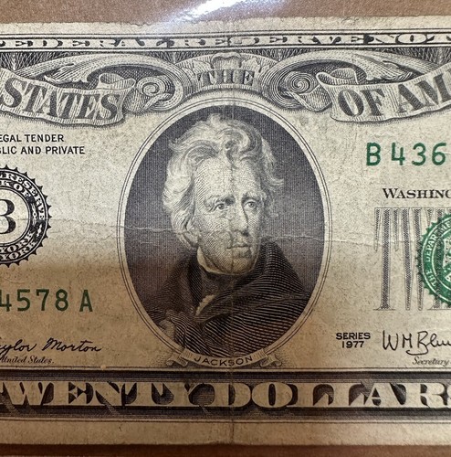 OLD $20 BILL ASCENDING LADDER FANCY SERIAL NUMBERS &MISCENTERED GREEN SEAL ERROR - Picture 3 of 17