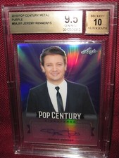 2019 POP CENTURY METAL AUTOGRAPH #BAJR1 JEREMY RENNER PURPLE 14/15 BGS 9.5 A 10