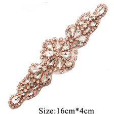 Sale Rhinestone Wedding Belt Headband Motif Bling Bead Crystal Costume Applique