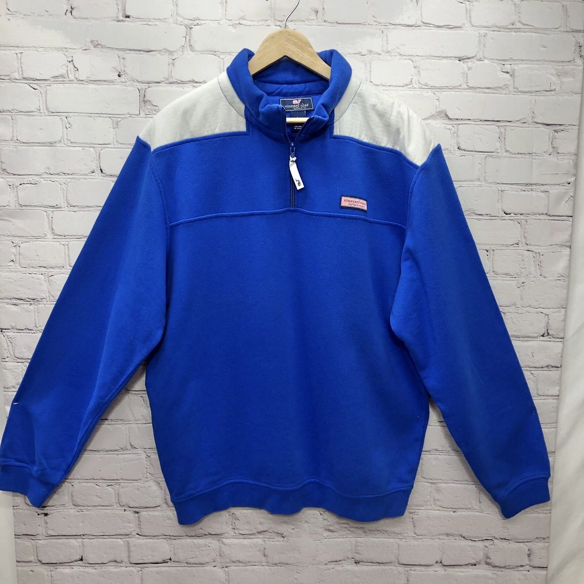 Vineyard Vines Electric Blue Quarter Zip Sweater Sweatshirt Sz