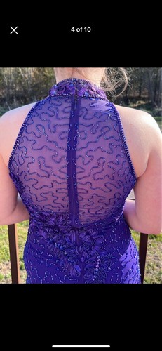Alvce Purple Prom Dress Size 8 With Matching Heels - Picture 4 of 10