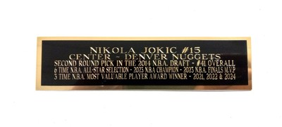 Nikola Jokic Denver Nuggets Basketball Card Display Case Nameplate 1.5'' X 6''