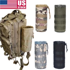 Tactical MOLLE Water Bottle Bag Military Outdoor Hiking Belt Holder Kettle Pouch