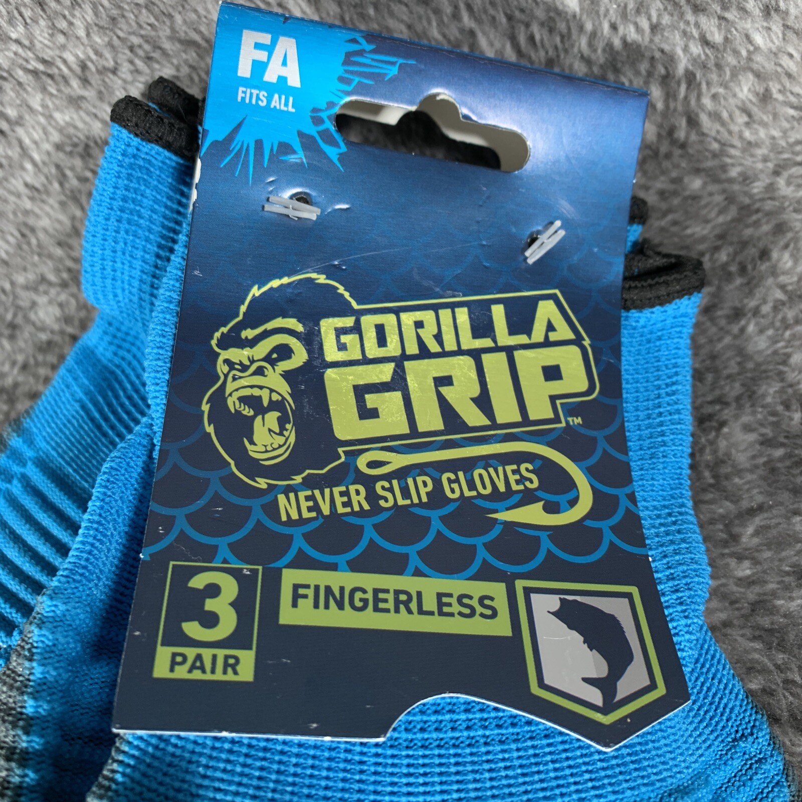 Gorilla Grip Fishing Gloves Fingerless Never Slip Fits All 3 Pair eBay