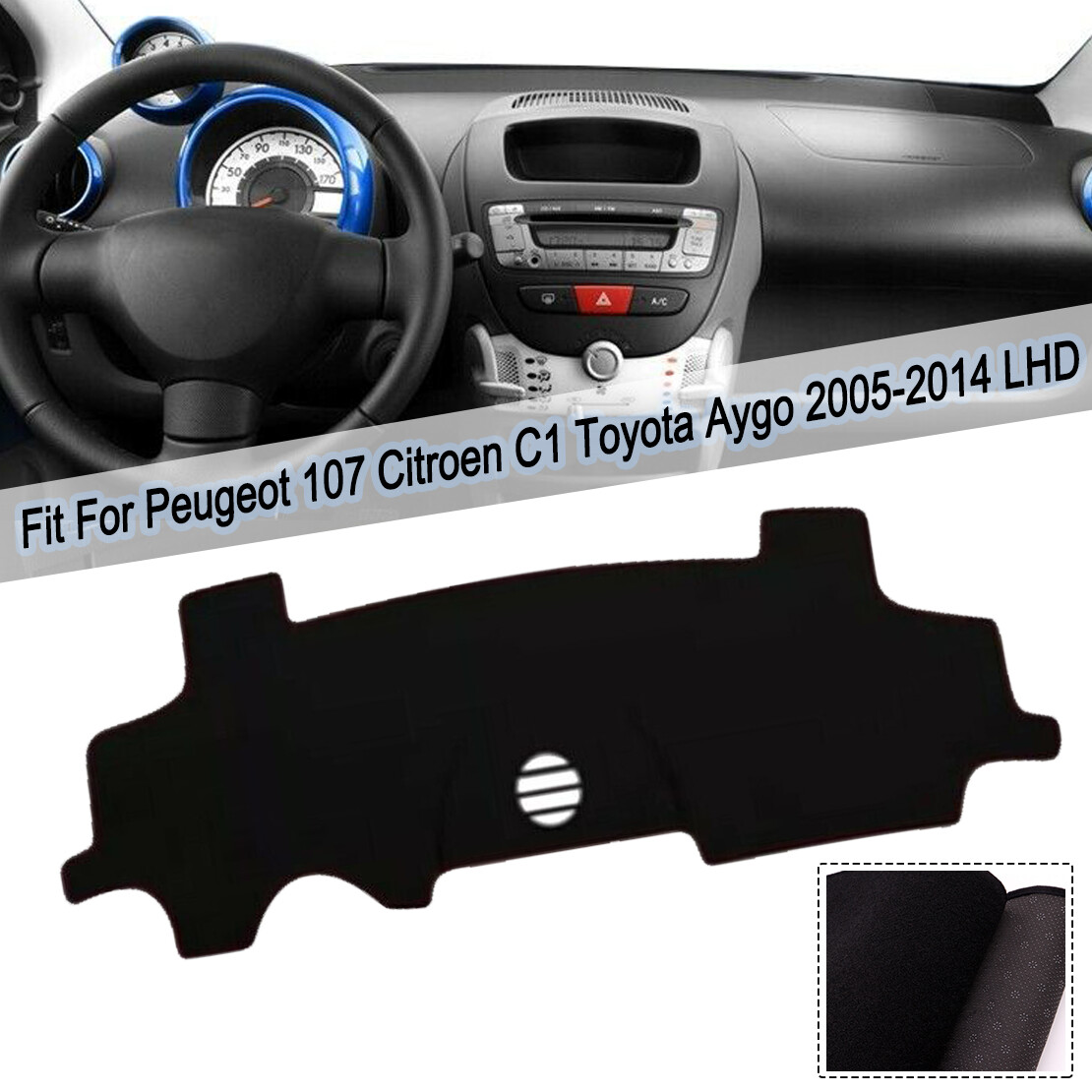 Car Dashboard Cover Dashmat For Peugeot 107 Citroen C1 Toyota Aygo 2005