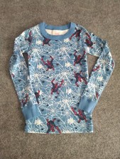 Marvel Spider-Man Boys Pajama Top Size 5 Polyester Long Sleeve Blue NWOT