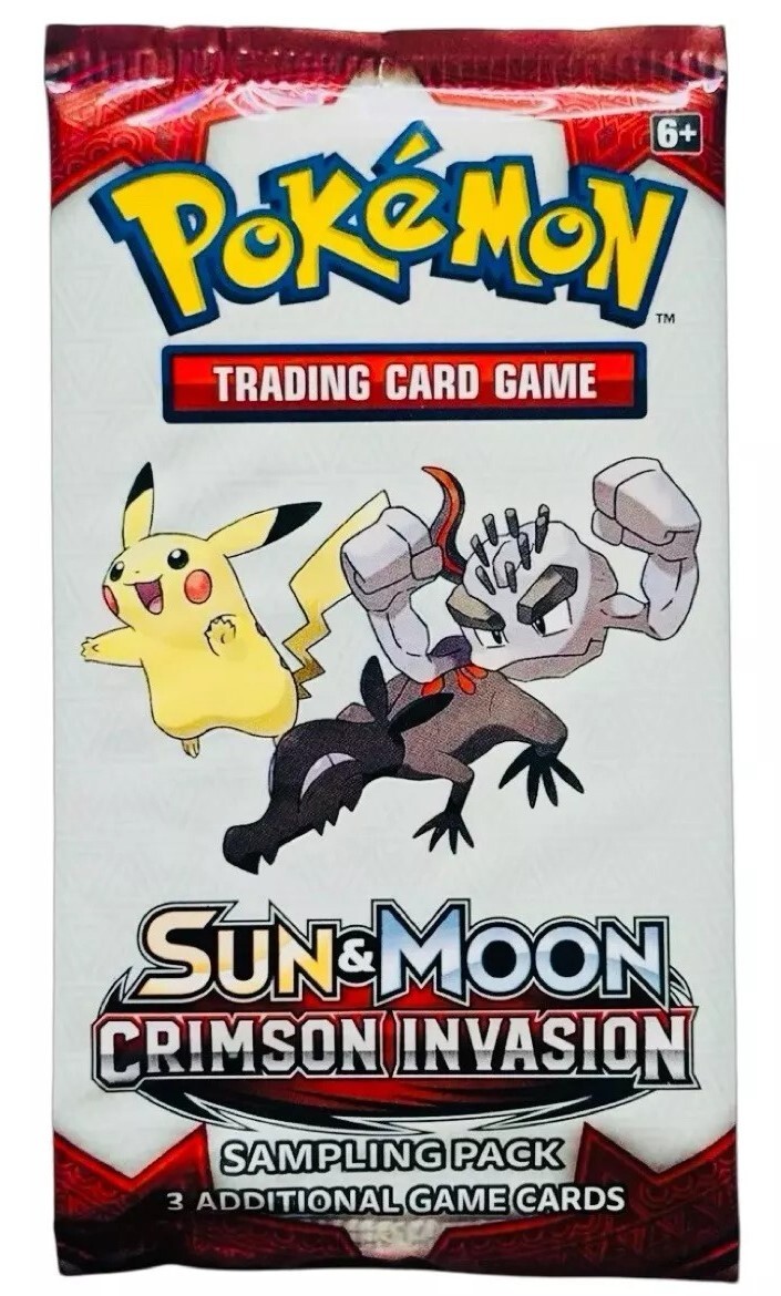 Pokemon Card - Crimson Invasion - Sampling Pack - 3 Cards - Factory Sealed