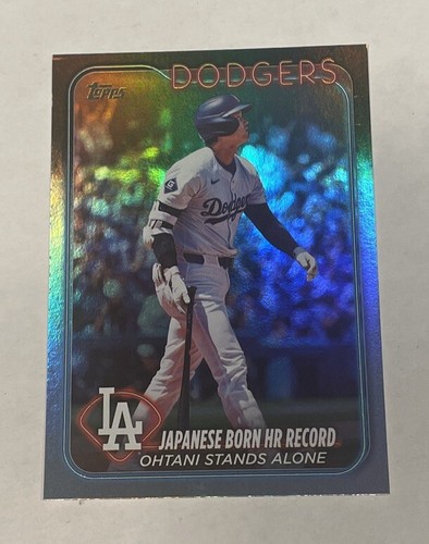NEW 2024 Topps Update US123 Shohei Ohtani Japanese Born HR Record RAINBOW FOIL!